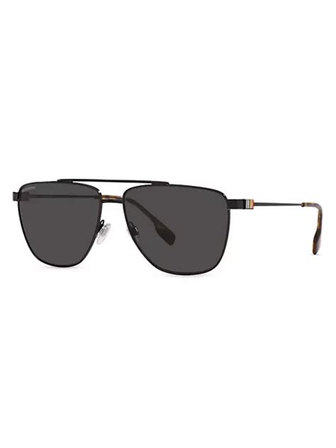 Burberry Blaine 61MM Metal Pilot Sunglasses 